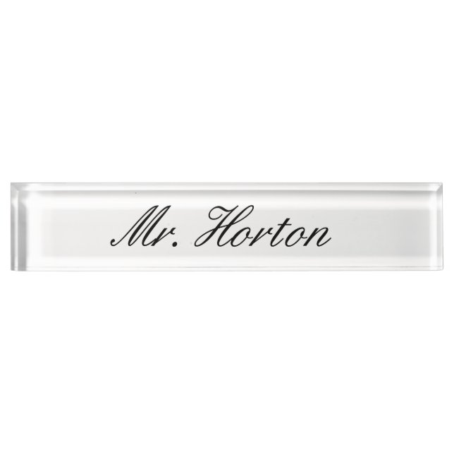 Personalised Desk Nameplate (Front)