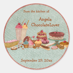 Personalised Dessert Recipe Stickers