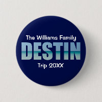 Personalised Destin Beach Trip Cool Blue