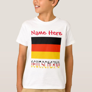 Personalised Deutschland Flag Heritage Boy's T-Shirt