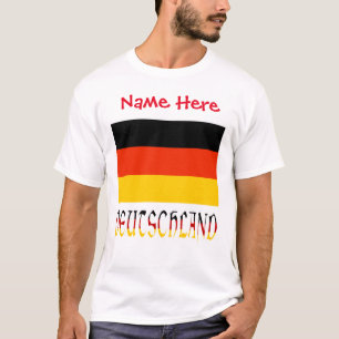 Personalised Deutschland Flag Heritage Men's T-Shirt