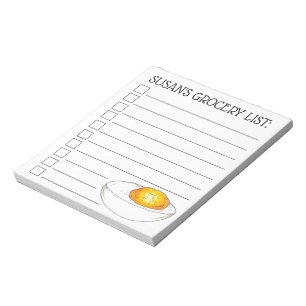 Personalised Deviled Stuffed Egg Grocery List Notepad