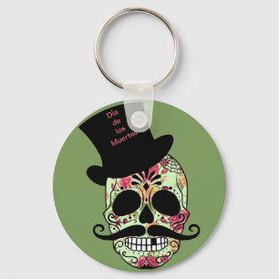 Personalised Dia de los Muertos Key Ring