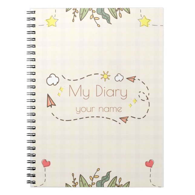 Personalised Diary Notebook with Name (Front)