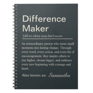 Personalised Difference Maker Definition Notebook