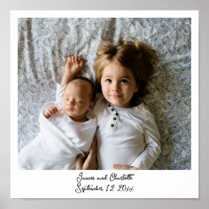 Personalised digital photograph and text poster
