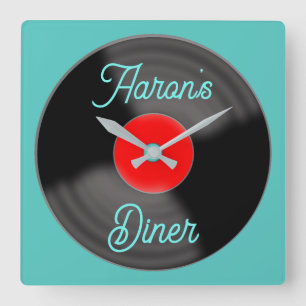 Personalised Diner Record Clock