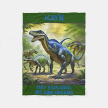 Personalised Dino Jungle Adventure Blanket
