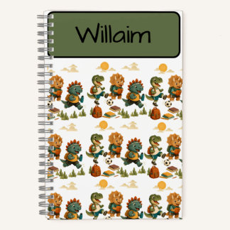 Personalised Dino-Mite-Athlete Notebook