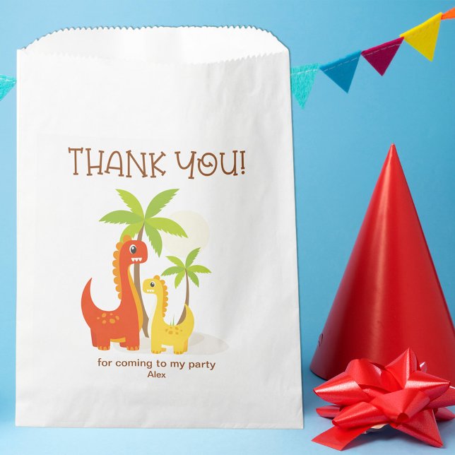 Personalised Dino Thank You Bag for Birthday Party (Creator Uploaded)