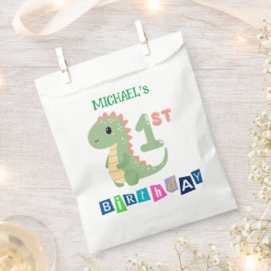 Personalised Dinosaur 1st Birthday Party Favour Ba Bags