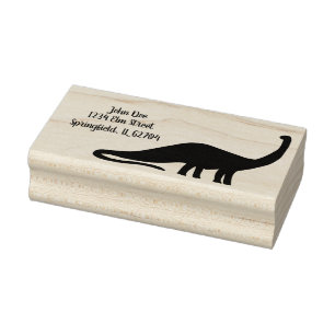 Personalised Dinosaur Address Stamp - Custom