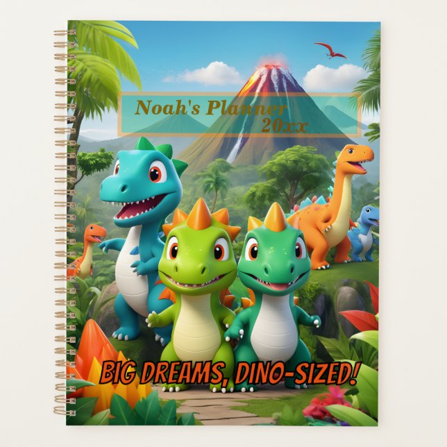 Personalised Dinosaur Adventure Planner with Custo (Front)