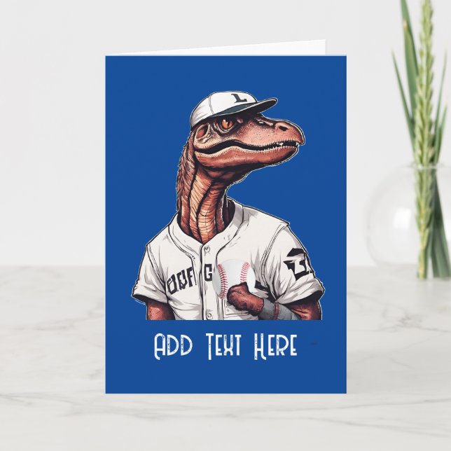 Personalised Dinosaur Baseball Card (Front)