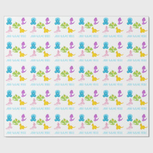Personalised Dinosaur Friends Wrapping Paper