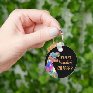 Personalised Dinosaur Funny Quote Key Ring