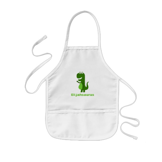 Personalised Dinosaur Kids Apron (Front)