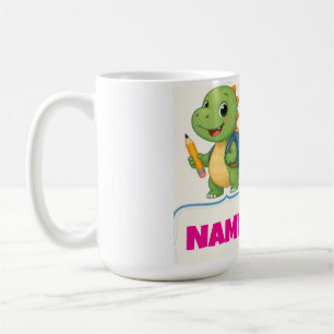 Personalised Dinosaur Kids Back to School Bottle Coffee Mug
