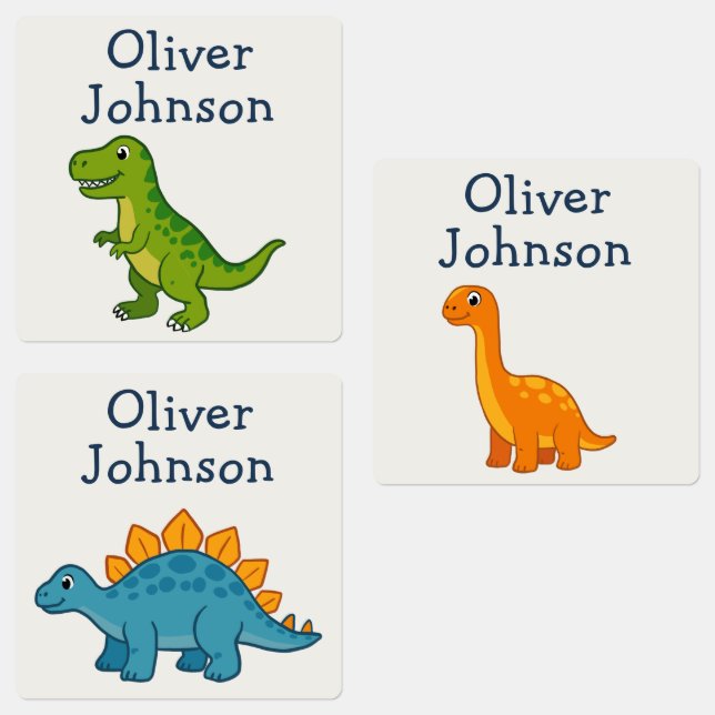 Personalised Dinosaur Kids Name School (Group)