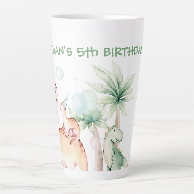 Personalised Dinosaur Latte Mug (Front)