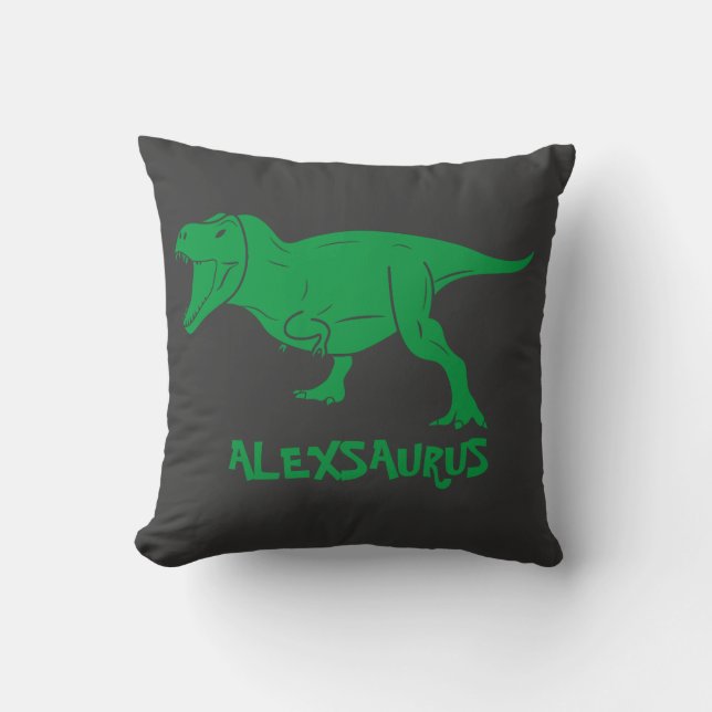 Personalised Dinosaur Pillow, Gift for Kids,  Cushion (Front)