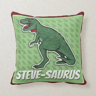 personalised dinosaur pillow - green t-rex