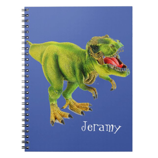 Personalised Dinosaur Spiral Photo Notebook (Front)