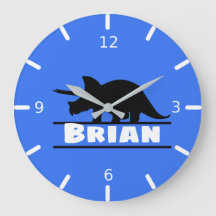 Personalised Dinosaur Square Wall Clock