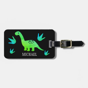 Personalised dinosaur travel  luggage tag