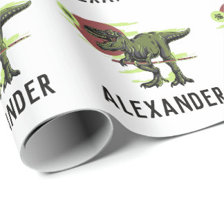 Personalised Dinosaur Wrapping Paper