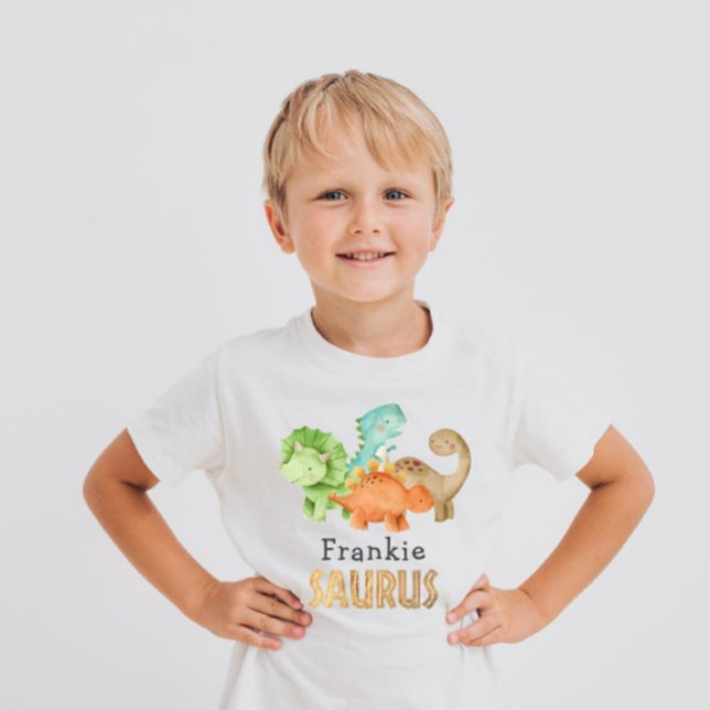 Personalised Dinosaurs Baby Shower Baby T-Shirt (Creator Uploaded)