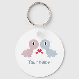 Personalised dinosaurs keyring