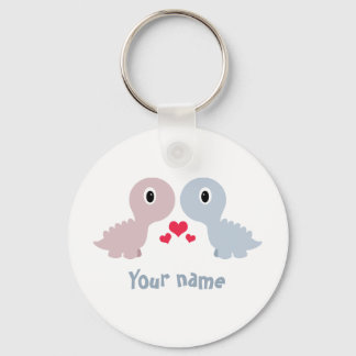 Personalised dinosaurs keyring