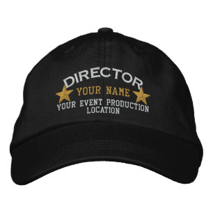 Personalised DIRECTOR Stars Cap Embroidery