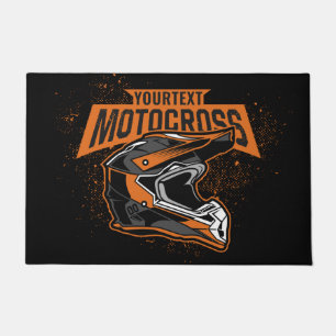 Personalised Dirt Bike Motocross Racing Helmet   Doormat