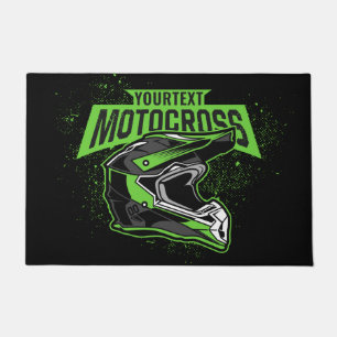Personalised Dirt Bike Motocross Racing Helmet   Doormat
