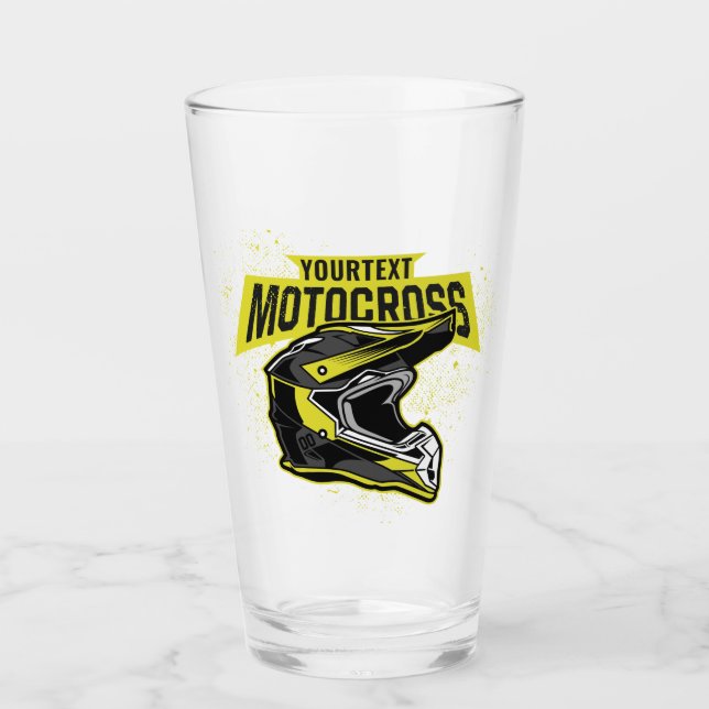 Personalised Dirt Bike Motocross Racing Helmet   Glass (Front)