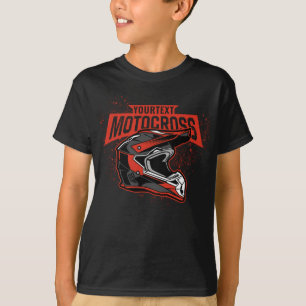 Personalised Dirt Bike Motocross Racing Helmet T-Shirt