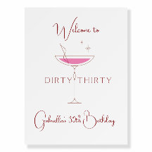 Personalised Dirty 30 Welcome Poster