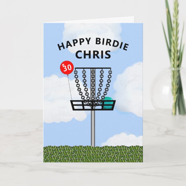 Personalised Disc Golf Birthday Card (Front)