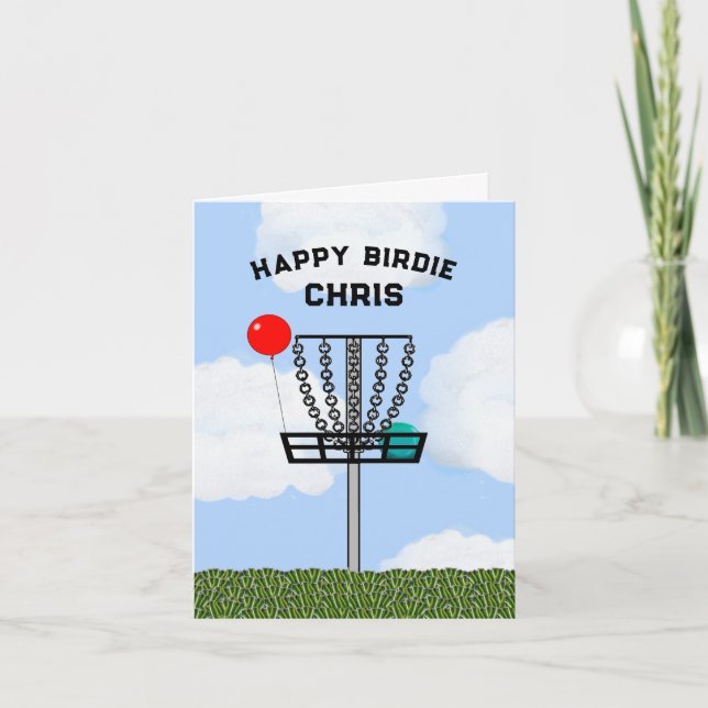 Personalised Disc Golf Birthday Card (Front)