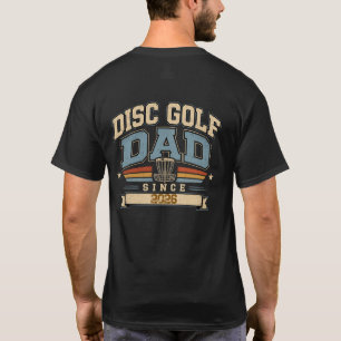 Personalised Disc Golf Dad Year Retro Design T-Shirt