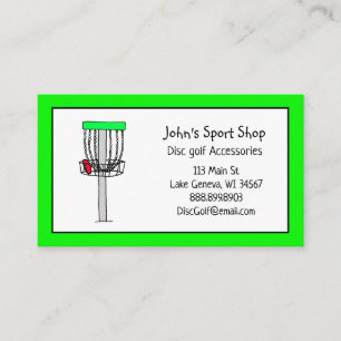 Personalised Disc Golf Shop Business  Business Card