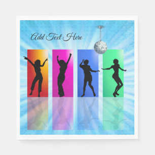 Personalised Disco Party Retro Napkins