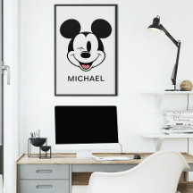 Personalised Disney Mickey Mouse Winking Face