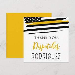 Personalised Dispatcher Thin Gold Line Thank You  Card