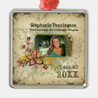 Personalised distressed photo graduation ornament