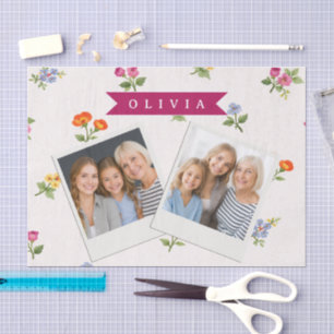 Personalised Ditsy Floral Cottagecore Wildflower Tissue Paper