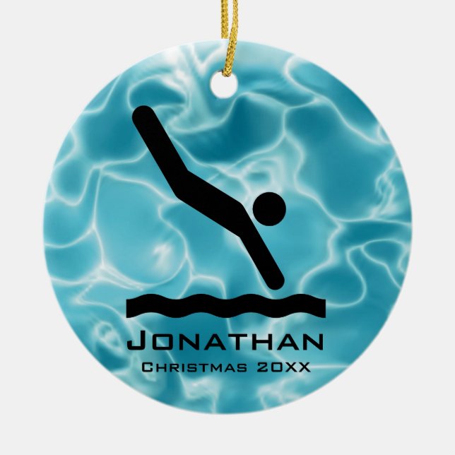 Personalised Diving Ornament (Front)
