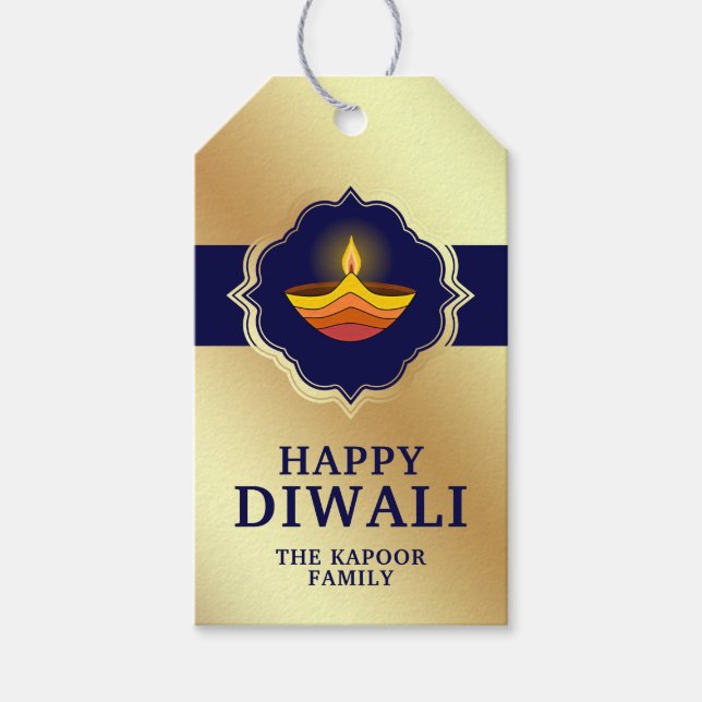 Personalised Diwali Gift Tags (Front)